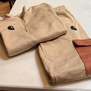 Carhartt Beige and Rust Tracksuit
